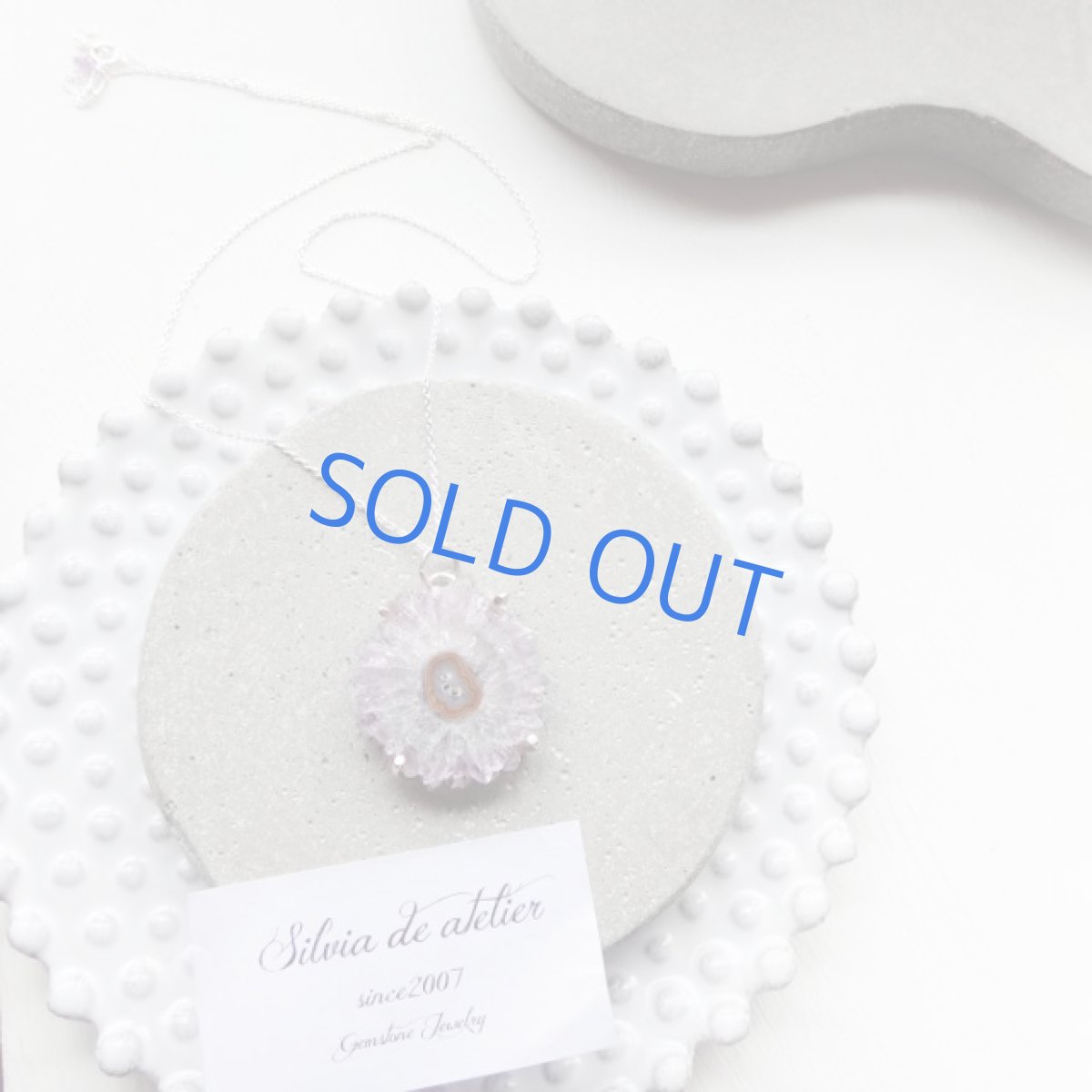 画像3: ＜1点もの・D＞アメジスト原石　フラワー　スライスジオード　ネックレスsilver925　50cm (3)