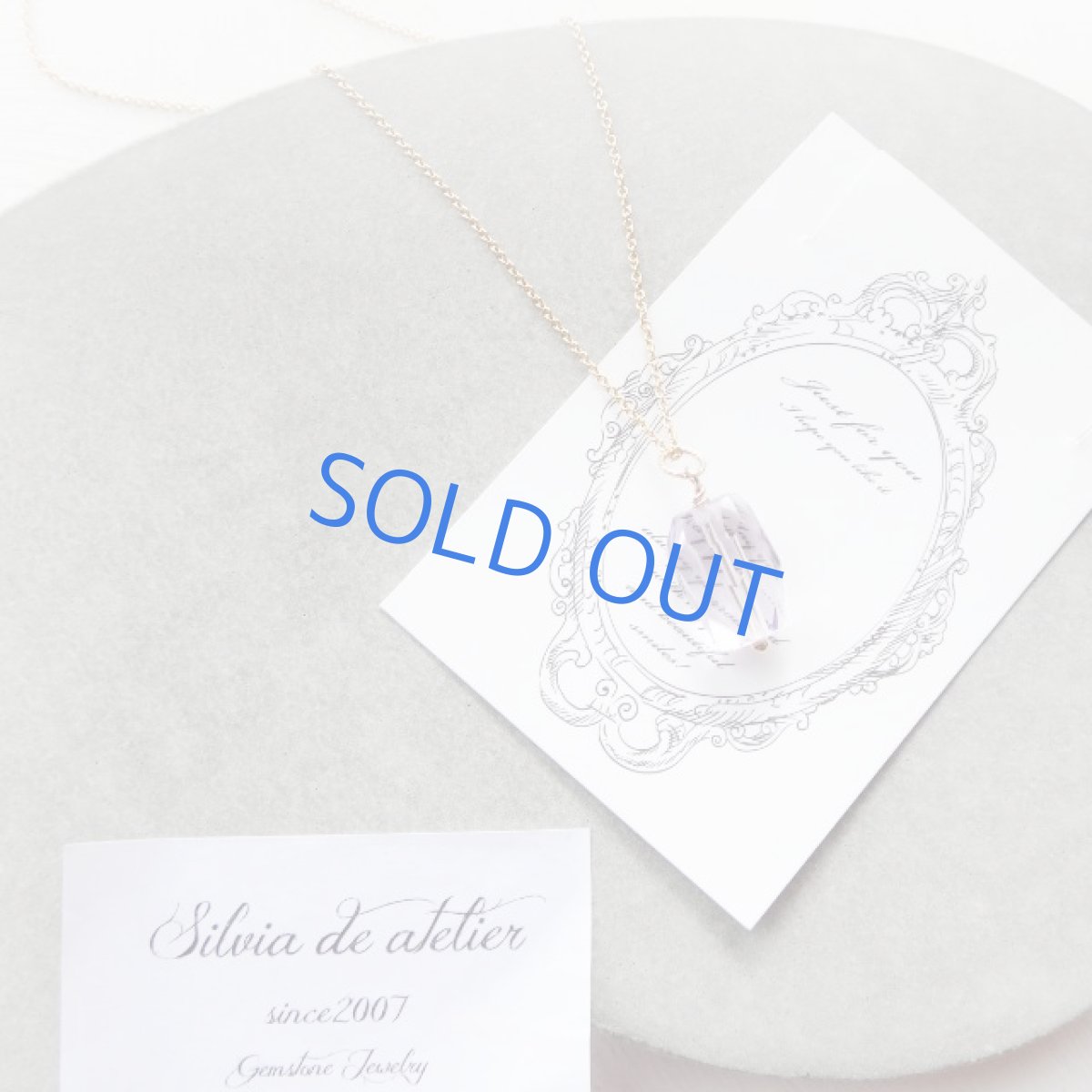 画像4: ＜残り１＞宝石質ローズアメジスト　タンブルカット　14kgfネックレス約50cm (4)