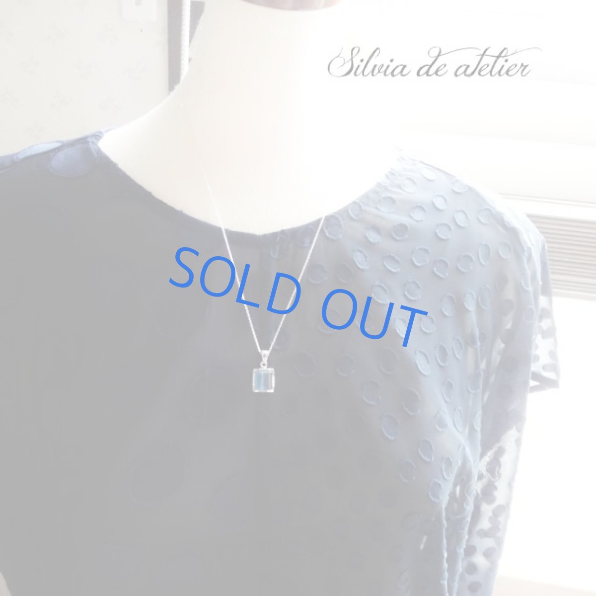 画像5: 1点もの　天然ブルーカルセドニー　ストライプ　　ネックレスsilver925　 (5)