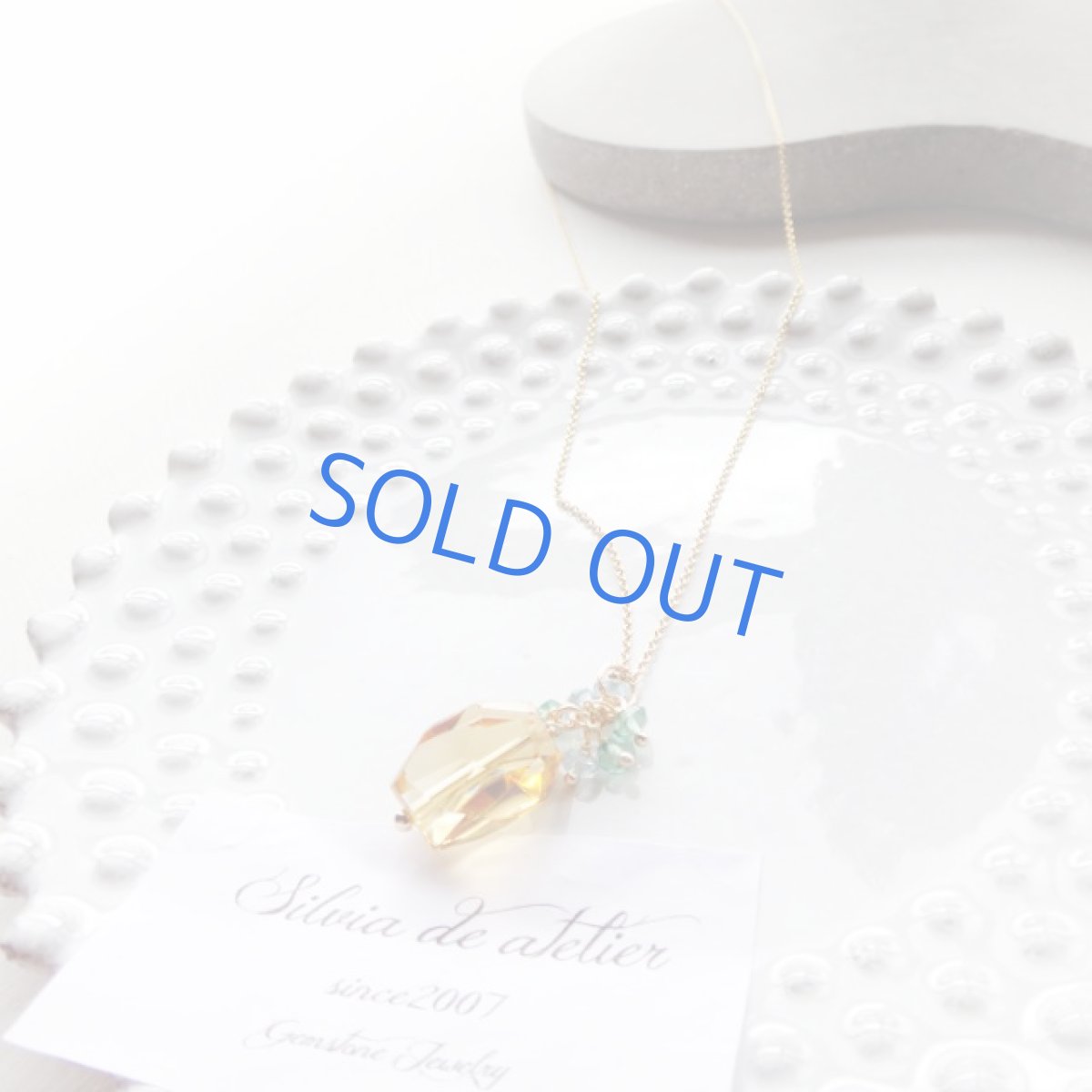 画像5: 宝石質シトリン　タンブルカット　グリーンクォーツ×サンタマリアアクアマリン14kgfネックレス約50cm (5)