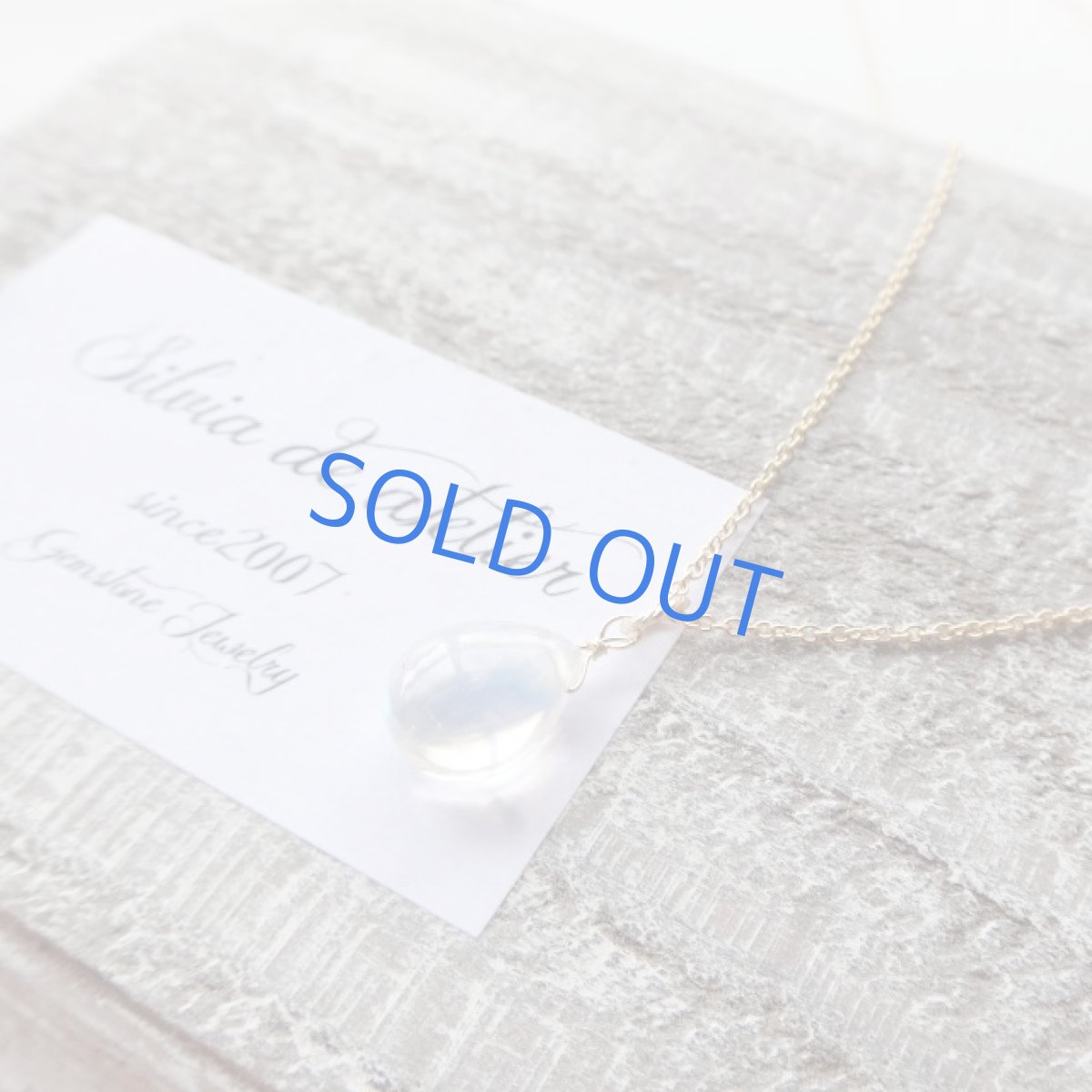 画像6: ＜1点もの＞AAA++　レインボームーンストーン　スムースペアシェイプ　14kgfネックレス (6)