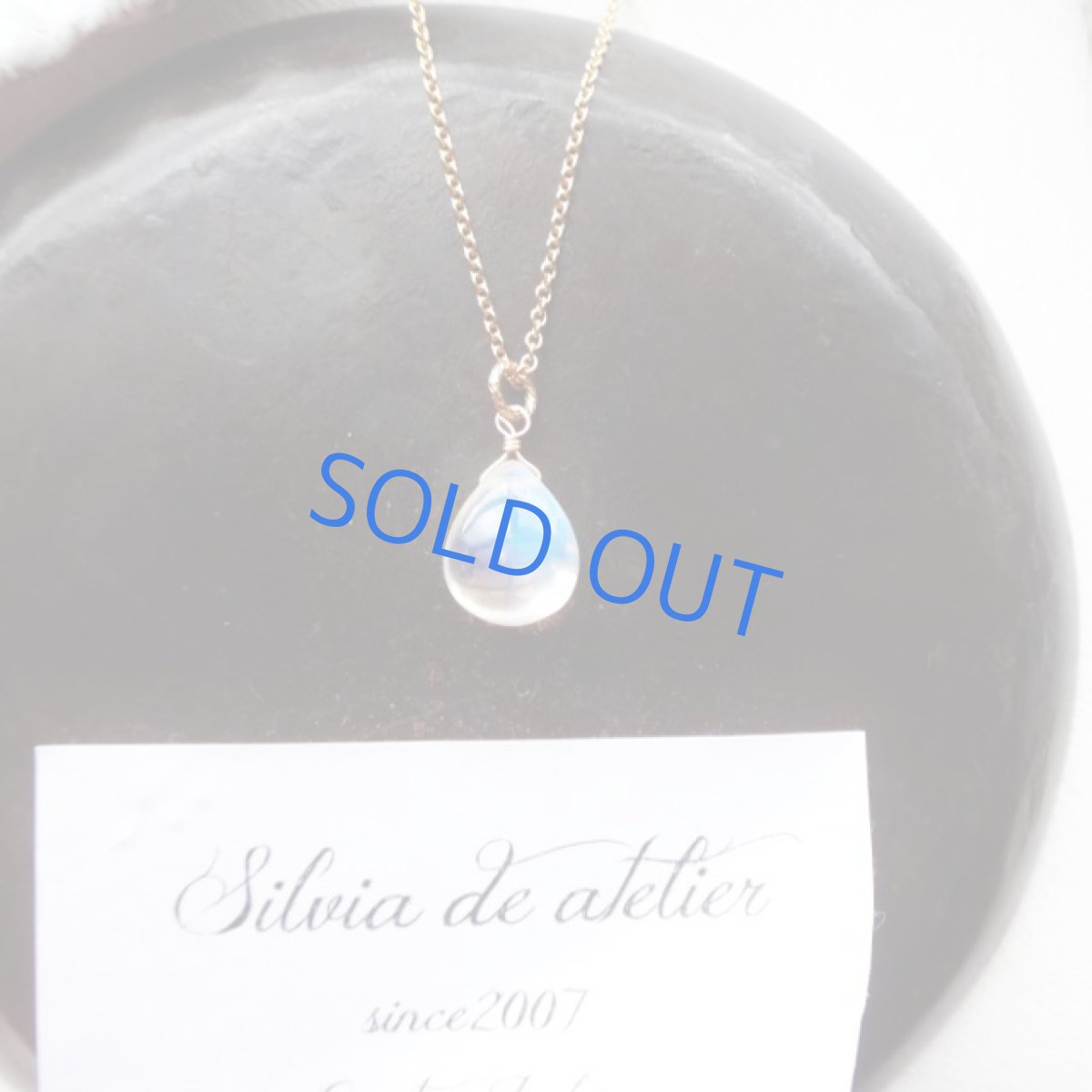 画像4: ＜1点もの＞AAA++　レインボームーンストーン　スムースペアシェイプ　14kgfネックレス (4)