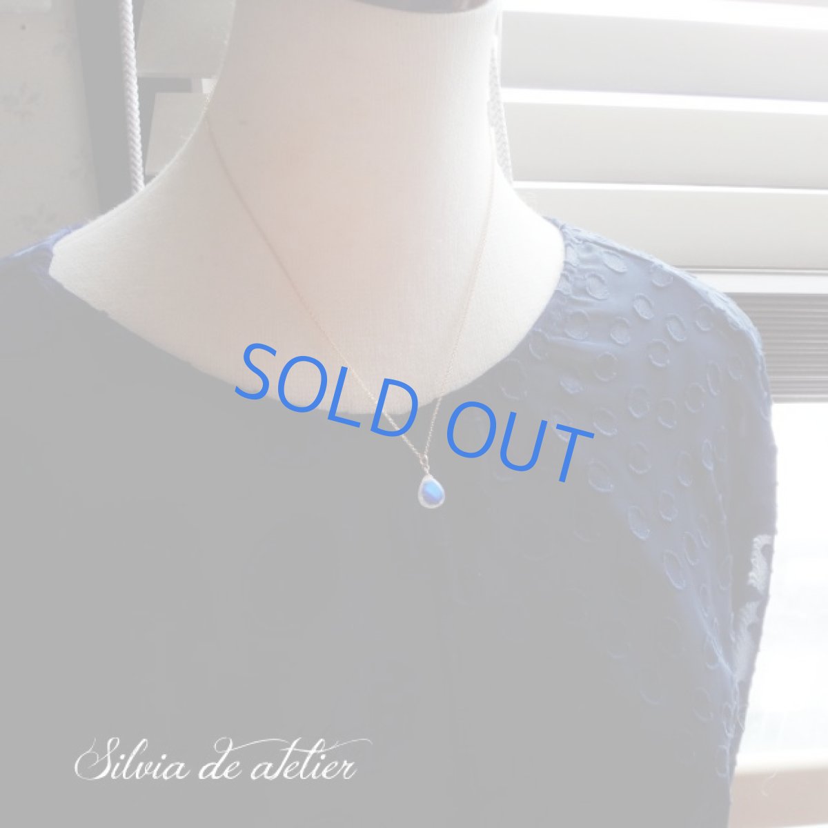 画像9: ＜1点もの＞AAA++　レインボームーンストーン　スムースペアシェイプ　14kgfネックレス (9)