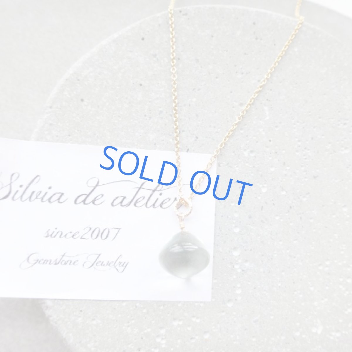 画像2: ＜1点もの＞グリーンアメジスト　スムースオニオン　14kgfネックレス (2)