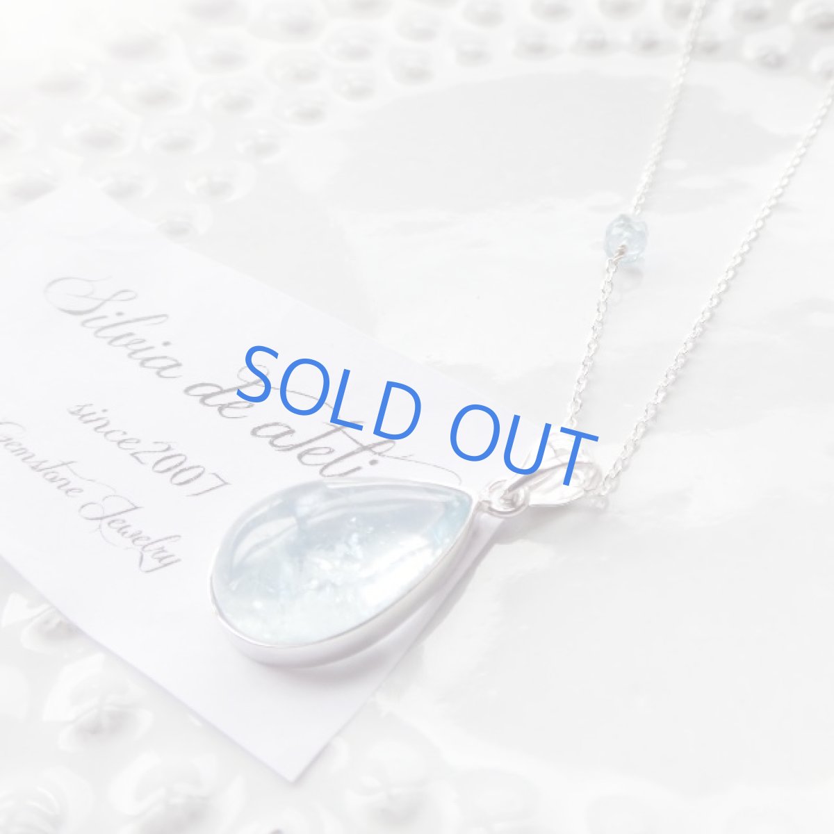 画像2: ＜1点もの・A＞AAAランク　アクアマリン　カボション　silver925　ネックレス (2)