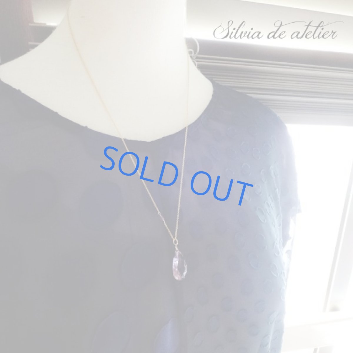 画像6: ＜1点もの＞大粒　ラベンダーローズアメジスト　14kgf　約50cm　ネックレス (6)