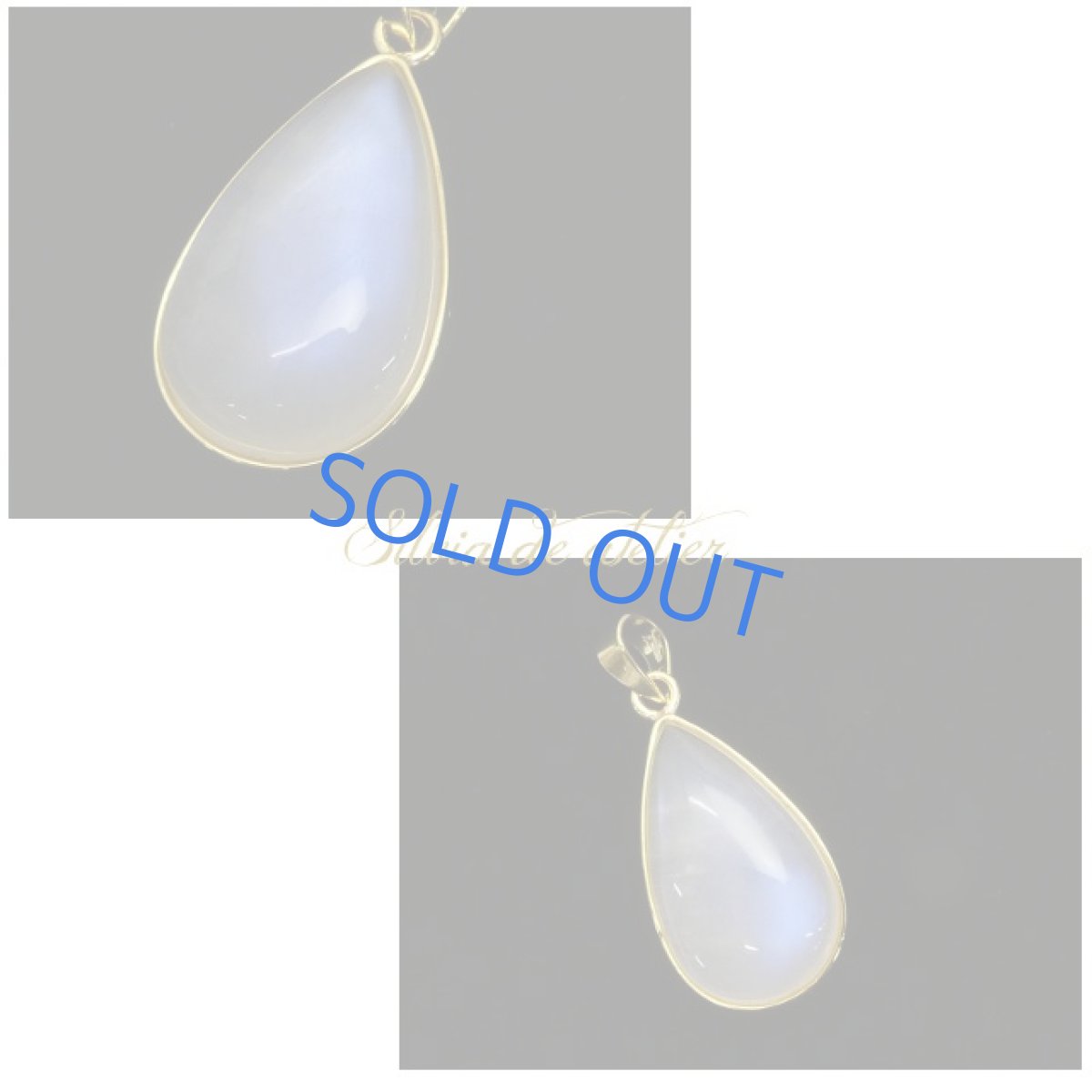 画像2: ＜1点もの・C＞AAAランク　ロイヤルブルームーンストーン（ペリステライト）　カボション　14kgf　ネックレス (2)