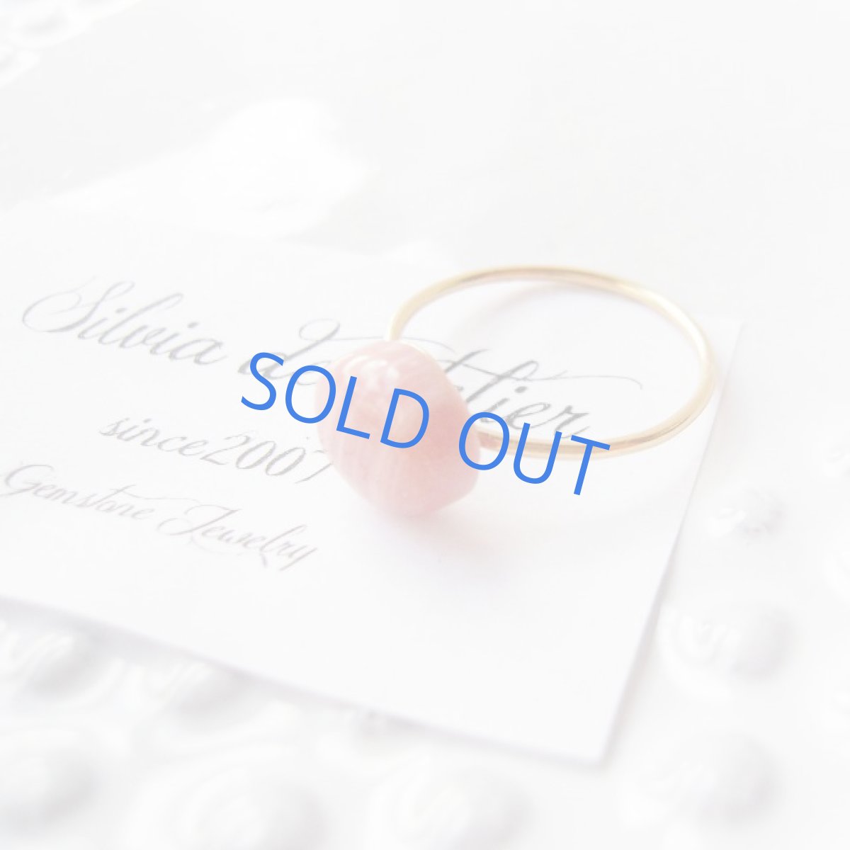 画像2: ＜10号/13号SELECT＞14KGF　リング　オーストラリア産縞あり　ピンクオパール　オーバル (2)