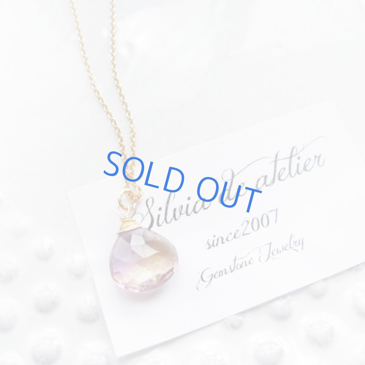 画像3: ＜１点もの＞AAA　サンセットカラー　濃いバイカラー　アメトリン　14kgf　ネックレス (3)