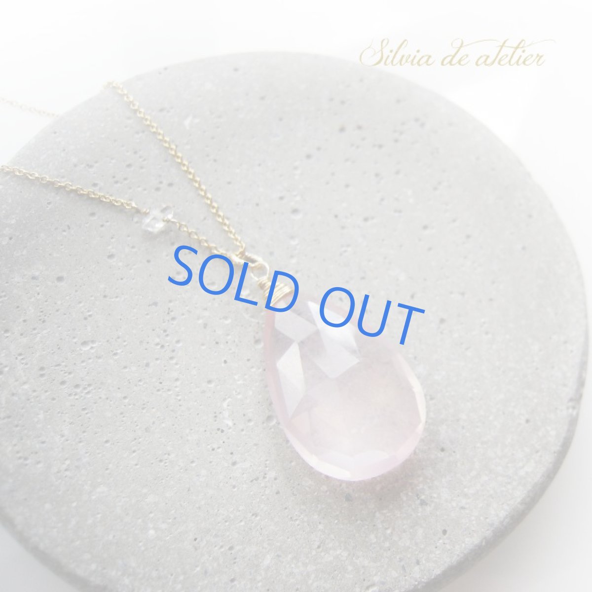 画像6: ＜超大粒＞サクラクォーツ　ペアシェイプ　14kgf　ネックレス (6)