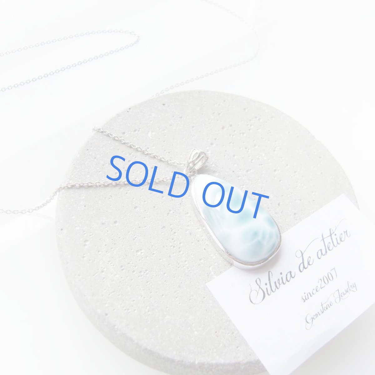 画像5: ＜GranBlue＞AAA+　ドミニカ共和国産　ドロップ型　ラリマー　silver925ネックレス (5)