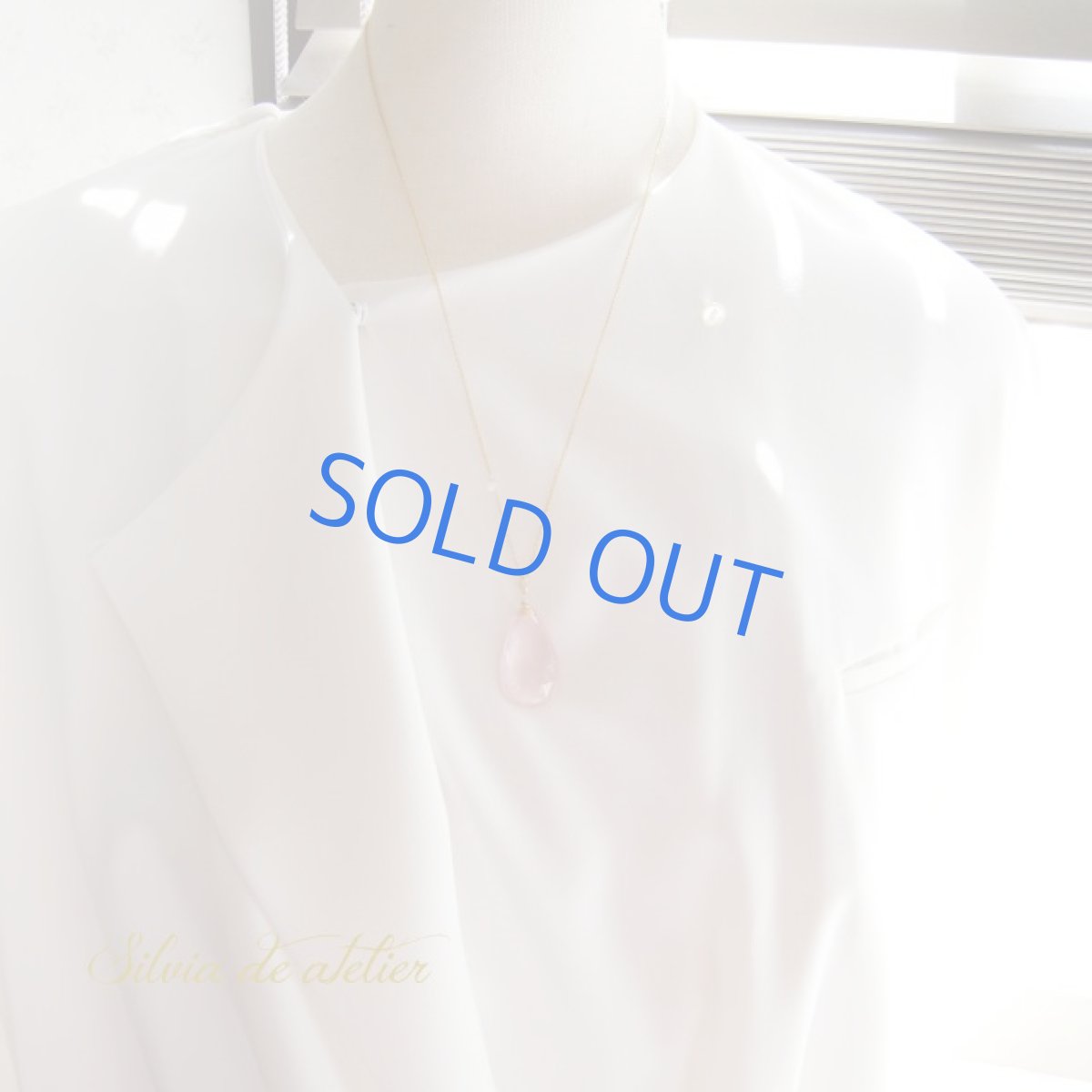 画像7: ＜超大粒＞サクラクォーツ　ペアシェイプ　14kgf　ネックレス (7)