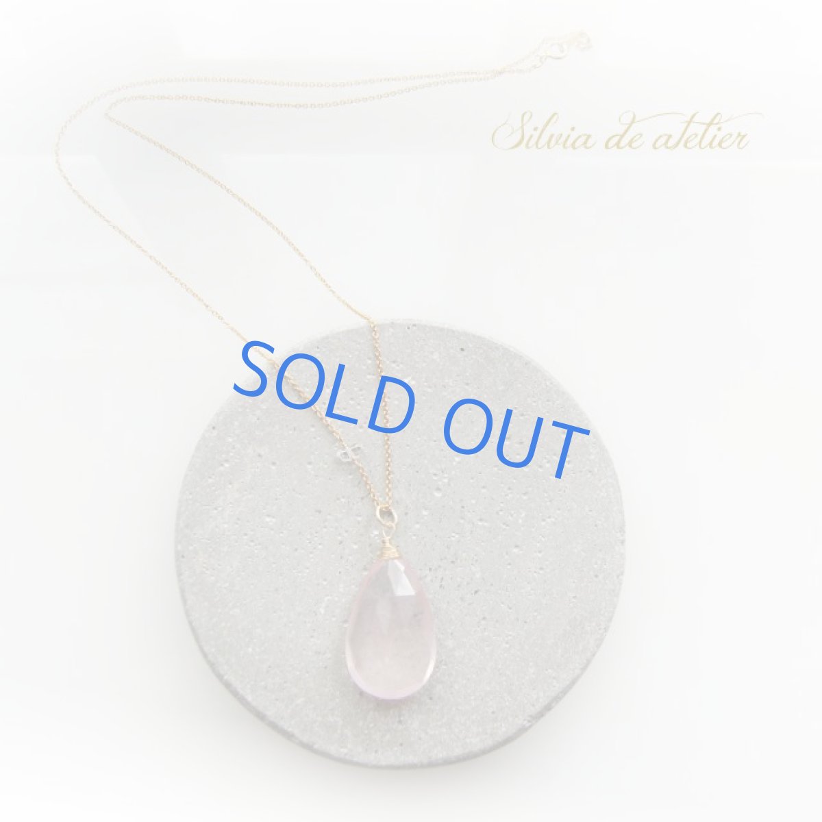 画像3: ＜超大粒＞サクラクォーツ　ペアシェイプ　14kgf　ネックレス (3)