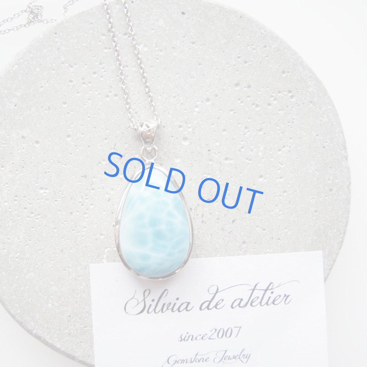 画像4: ＜CalmWave＞AAA+　ドミニカ共和国産　ドロップ型　ラリマー　silver925ネックレス (4)