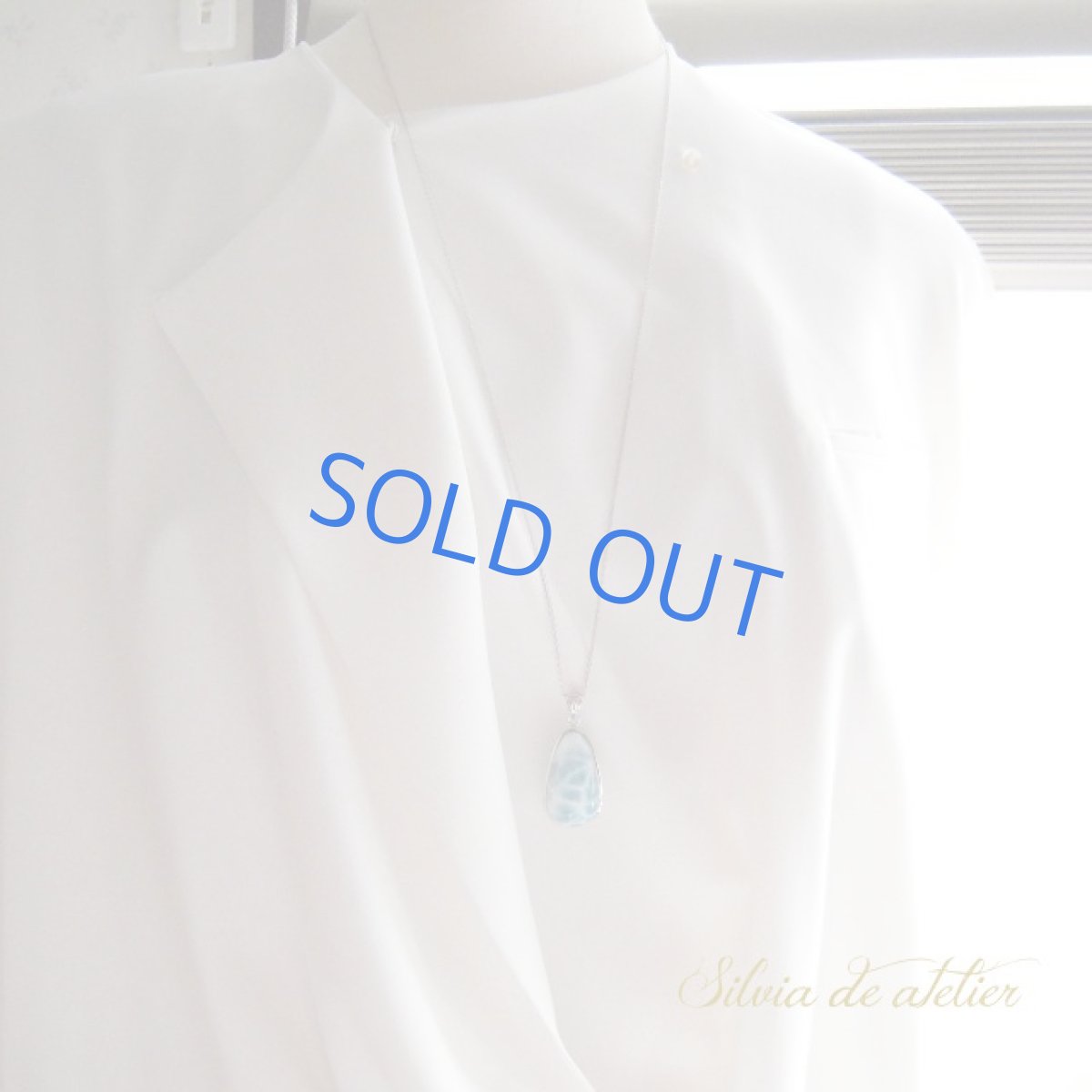 画像8: ＜GranBlue＞AAA+　ドミニカ共和国産　ドロップ型　ラリマー　silver925ネックレス (8)