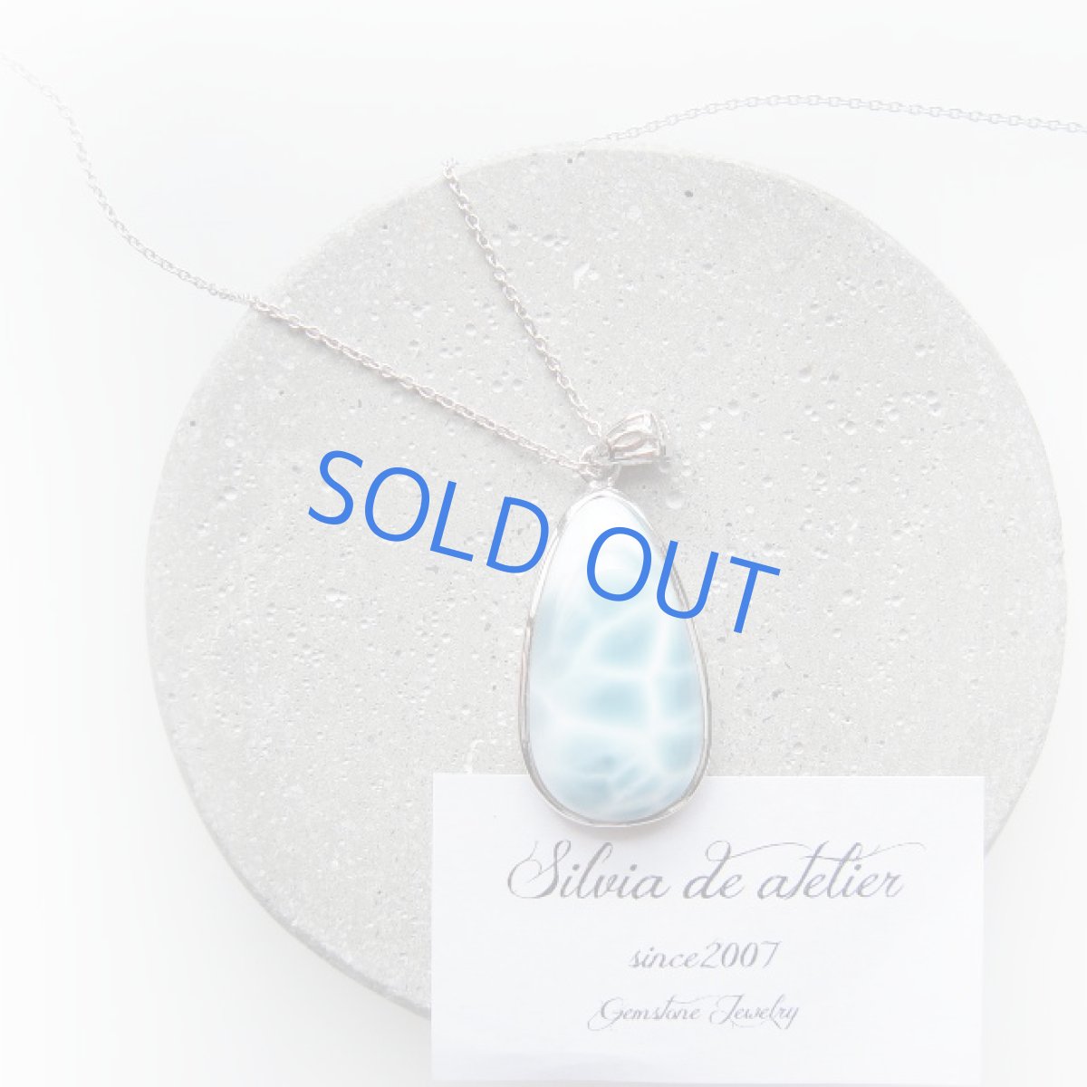 画像4: ＜GranBlue＞AAA+　ドミニカ共和国産　ドロップ型　ラリマー　silver925ネックレス (4)