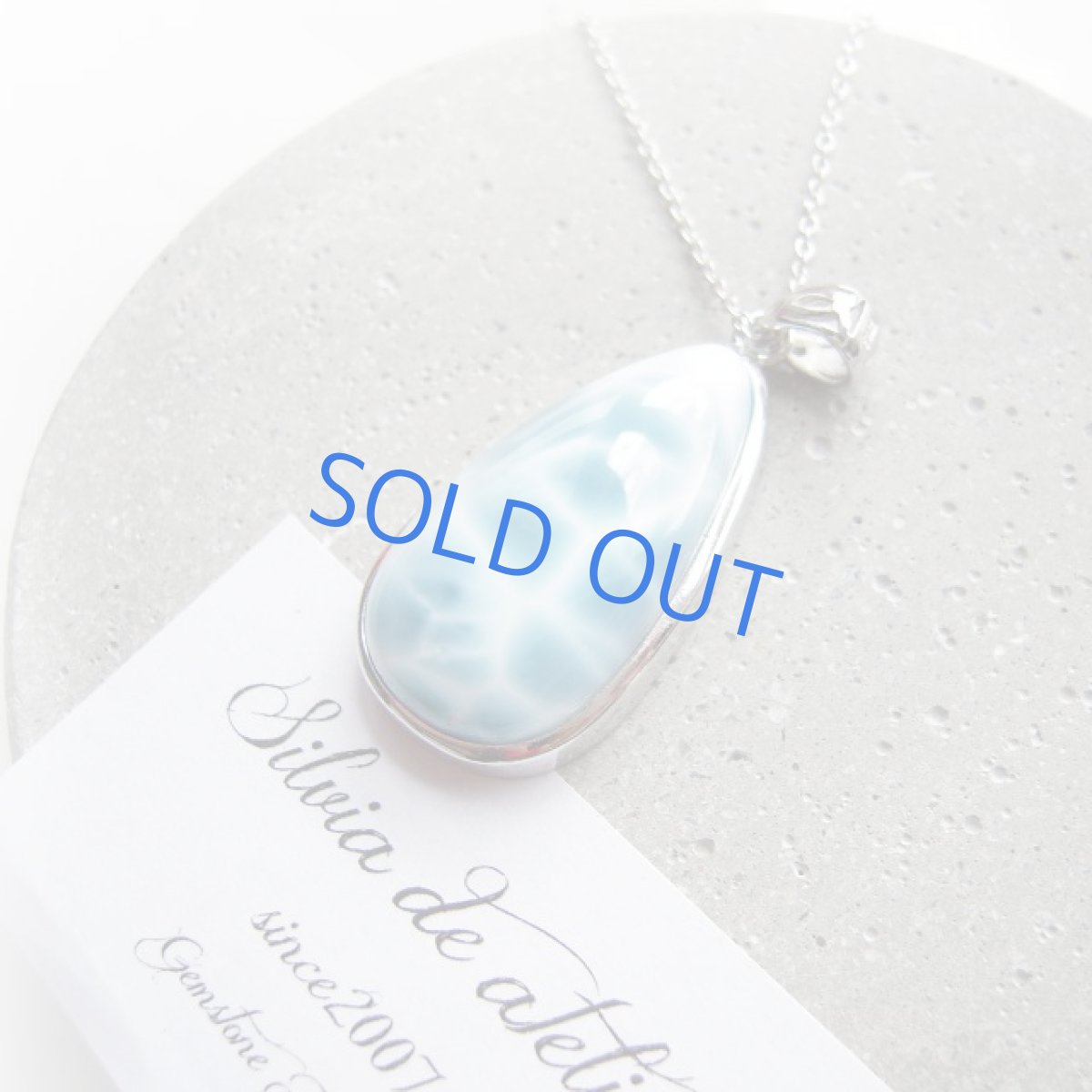 画像3: ＜GranBlue＞AAA+　ドミニカ共和国産　ドロップ型　ラリマー　silver925ネックレス (3)