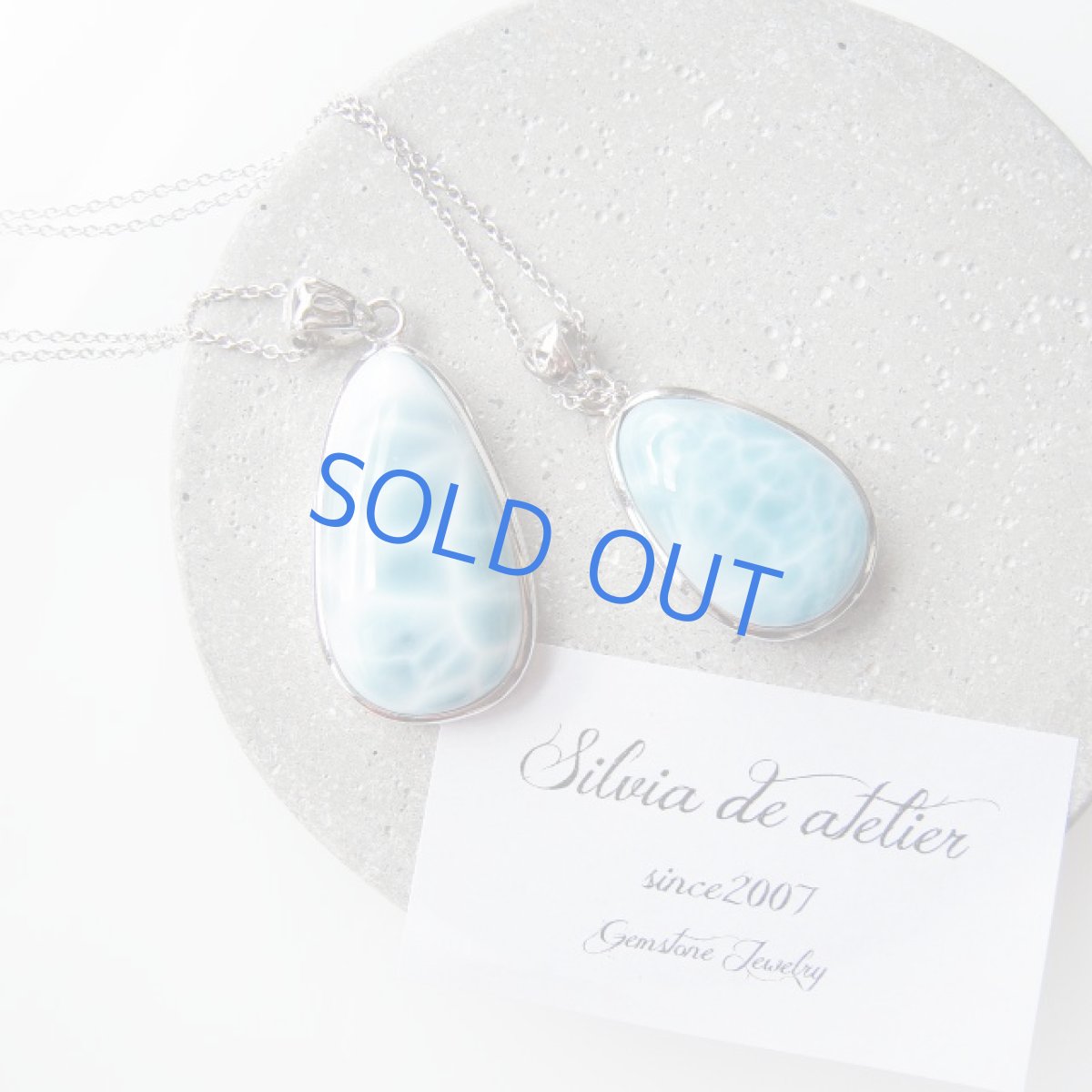 画像6: ＜GranBlue＞AAA+　ドミニカ共和国産　ドロップ型　ラリマー　silver925ネックレス (6)