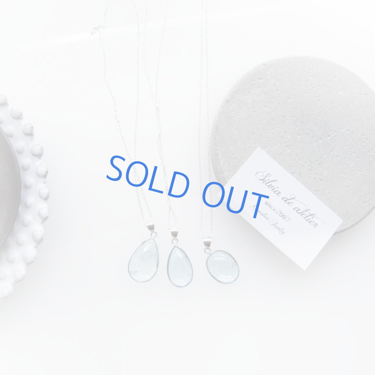 画像7: ＜１点もの・A＞ブルー　アクアマリン　オーバル　silver925ネックレス (7)