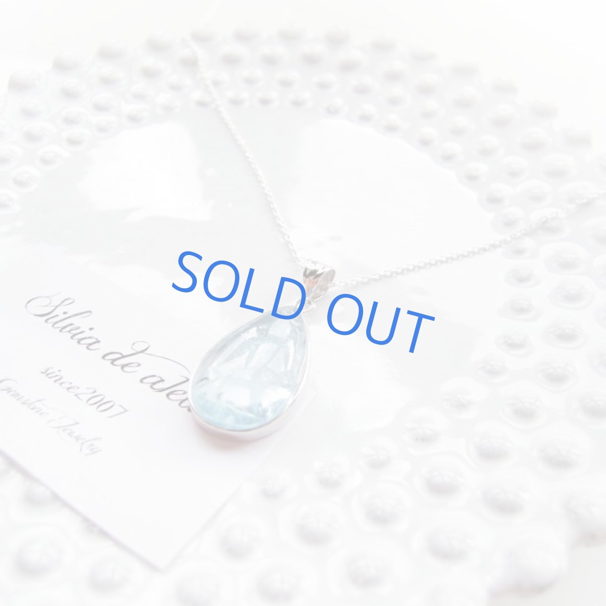 画像3: ＜１点もの・B＞ブルー　アクアマリン　滴型　silver925ネックレス (3)