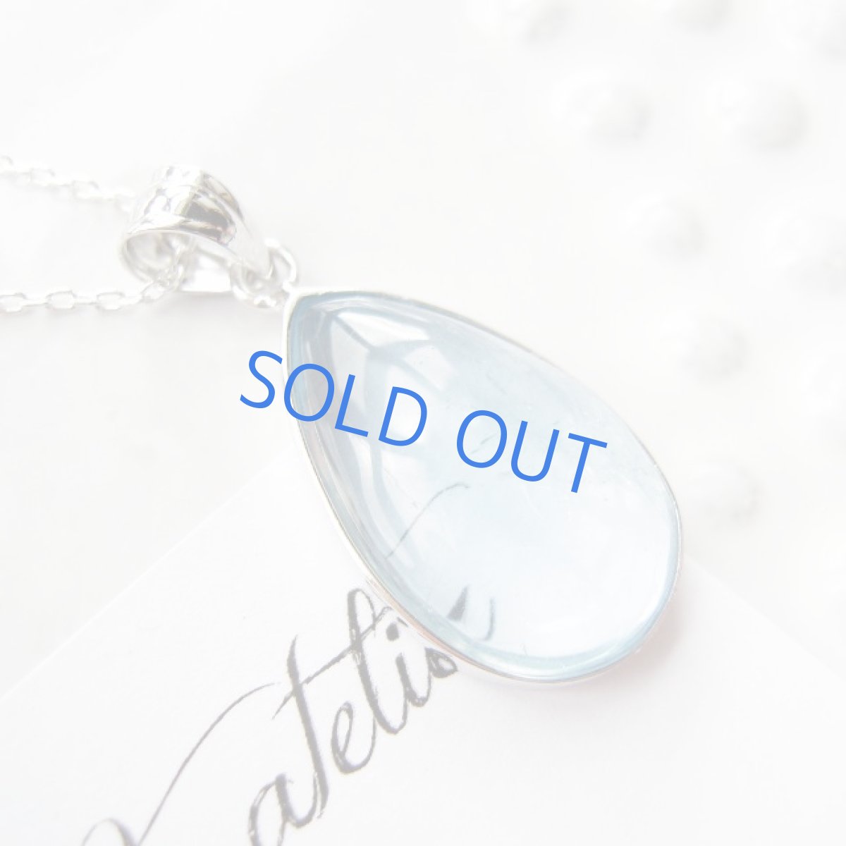 画像4: ＜１点もの・C＞ブルー　アクアマリン　滴型　silver925ネックレス (4)