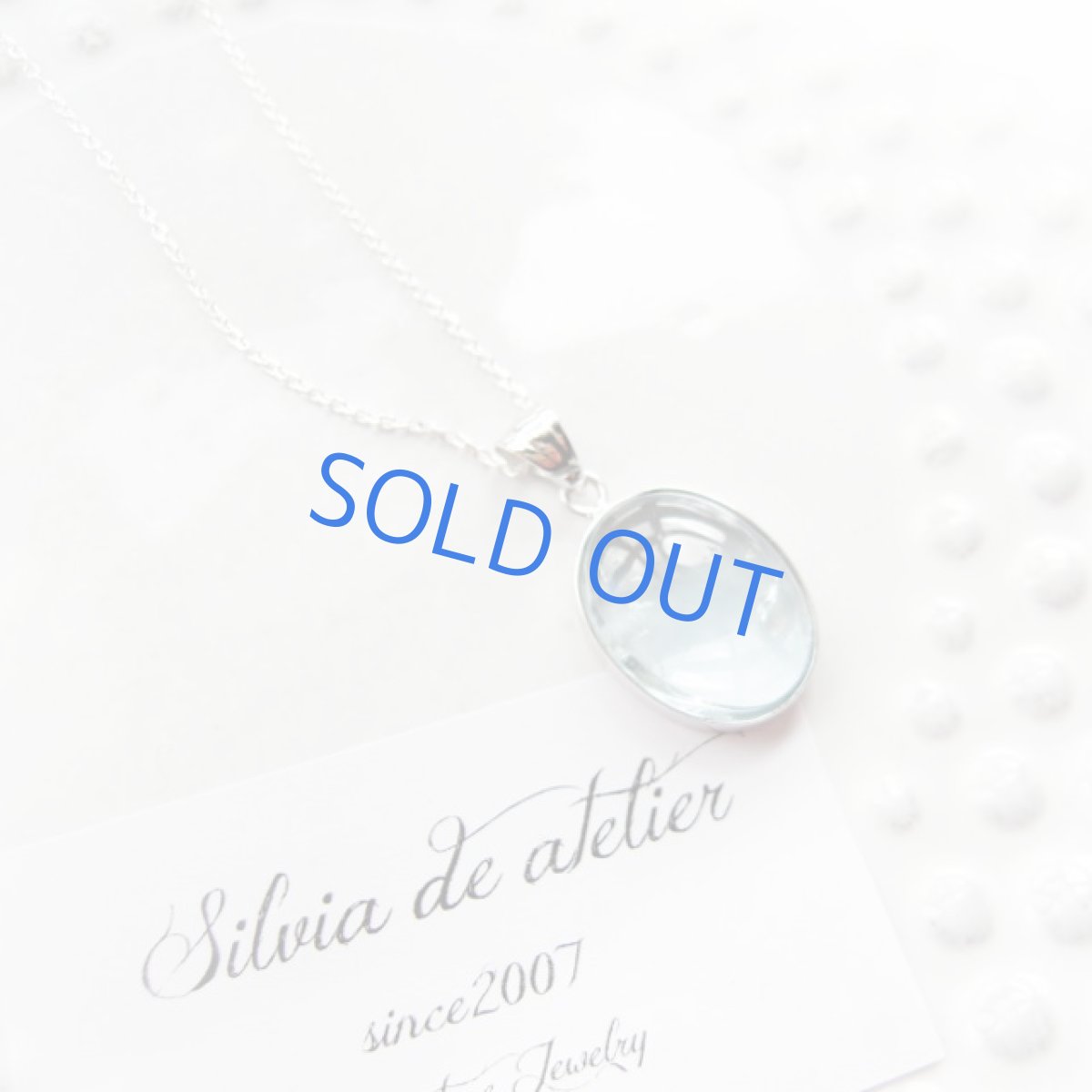 画像3: ＜１点もの・A＞ブルー　アクアマリン　オーバル　silver925ネックレス (3)