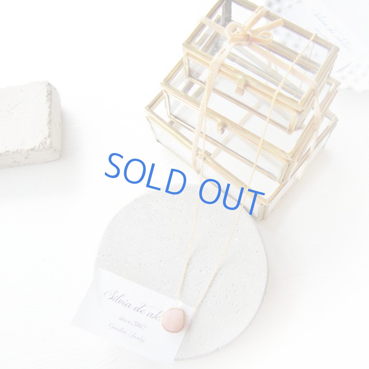 画像5: 残り1　フレームストーン　大粒　ピンクオパール　マロンシェイプ　約50cm　14kgfネックレス (5)