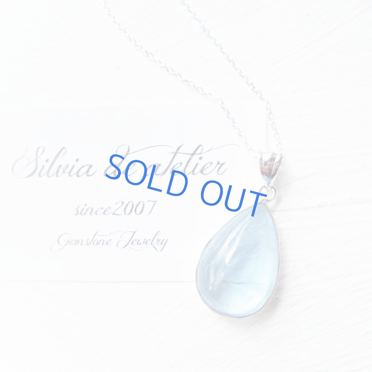 画像5: ＜１点もの・D＞サンタマリアアクアマリン　滴型　silver925ネックレス (5)