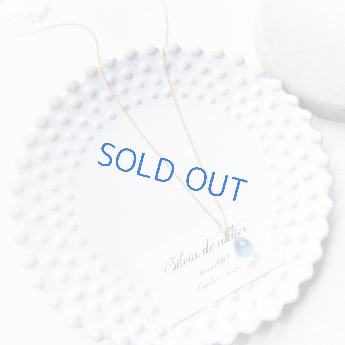 画像2: ＜１点もの・A＞AAA　サンタマリアアクアマリン　ブリオレットドロップ　14kgfネックレス (2)