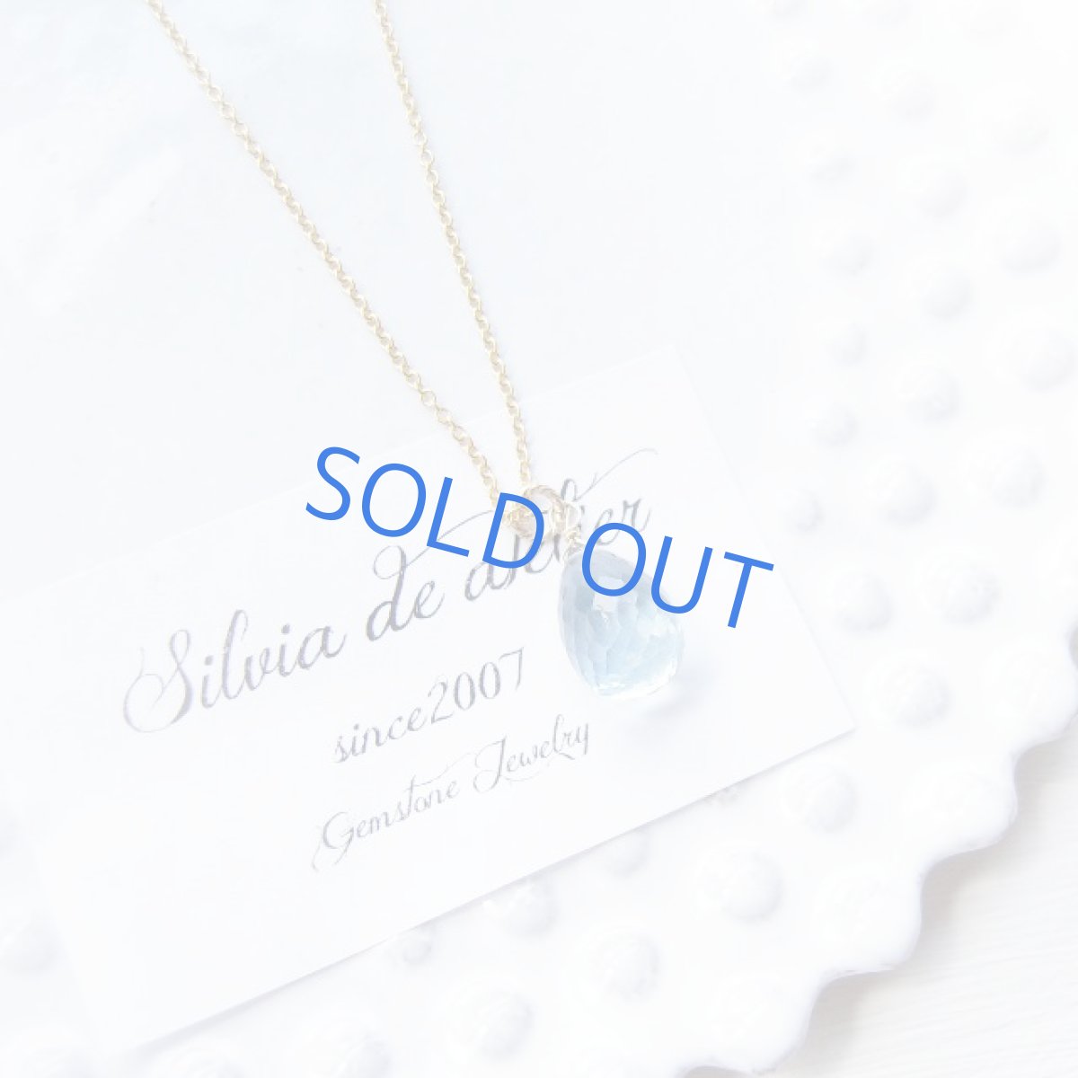 画像4: ＜１点もの・A＞AAA　サンタマリアアクアマリン　ブリオレットドロップ　14kgfネックレス (4)