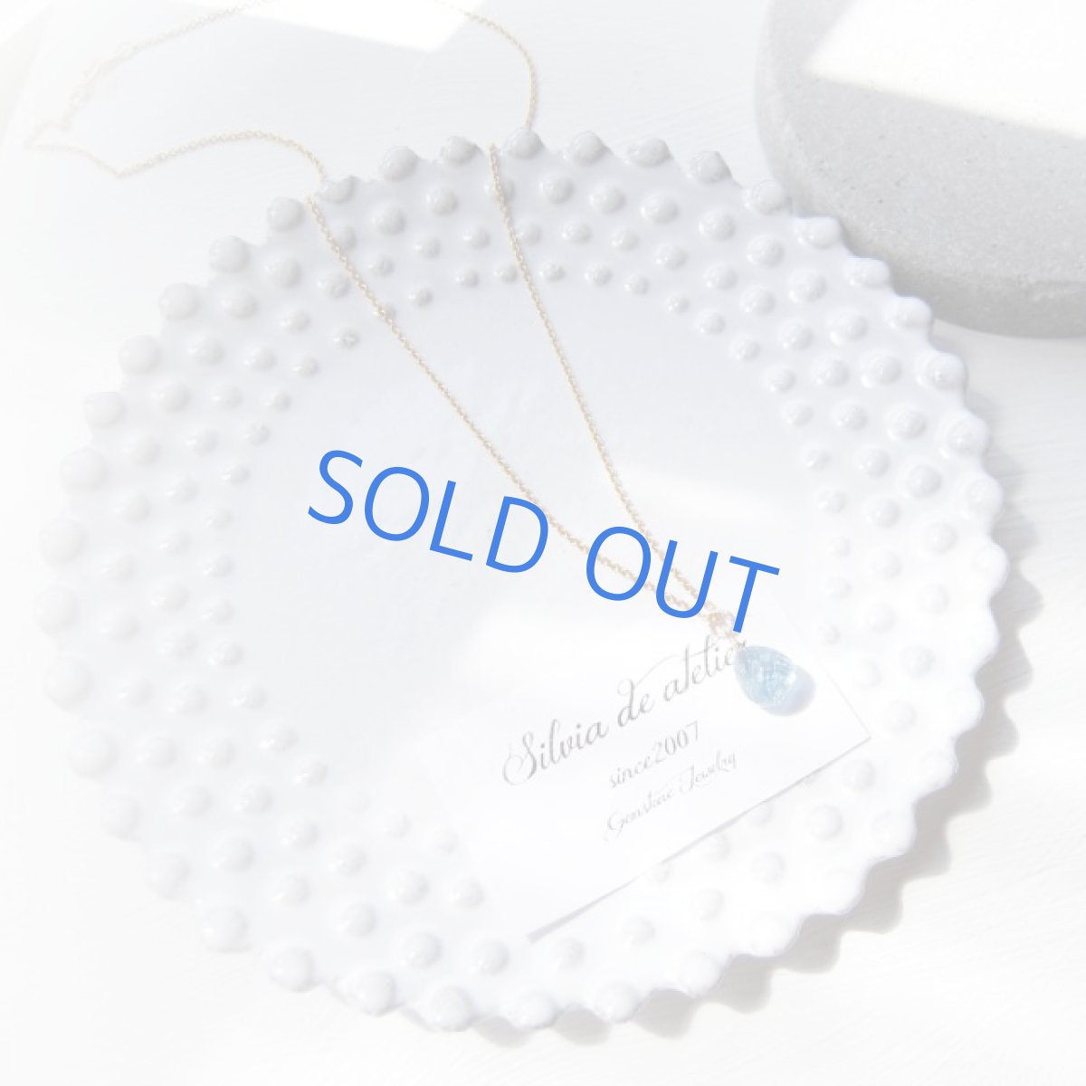 画像3: ＜１点もの・B＞AAA　サンタマリアアクアマリン　（レインボークラック）　ブリオレットドロップ　14kgfネックレス (3)