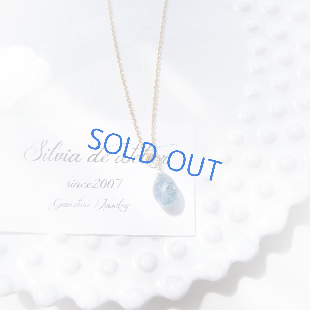 画像4: ＜１点もの・C＞AAA　サンタマリアアクアマリン　ブリオレットドロップ　14kgfネックレス (4)