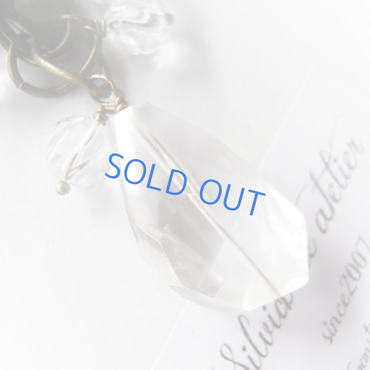 画像3: 1点もの　クリスタルタンブル　アンティークゴールドネックレス (3)