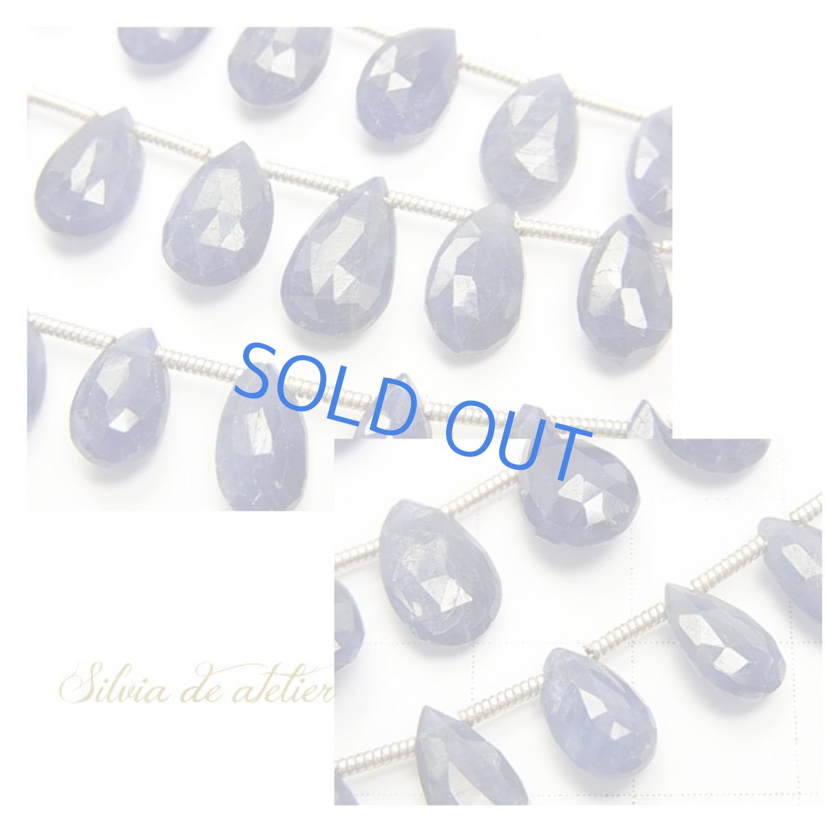 画像9: 在庫僅少 AAA 夜空のサファイア&一等星チャーム 14kgfネックレス (9)