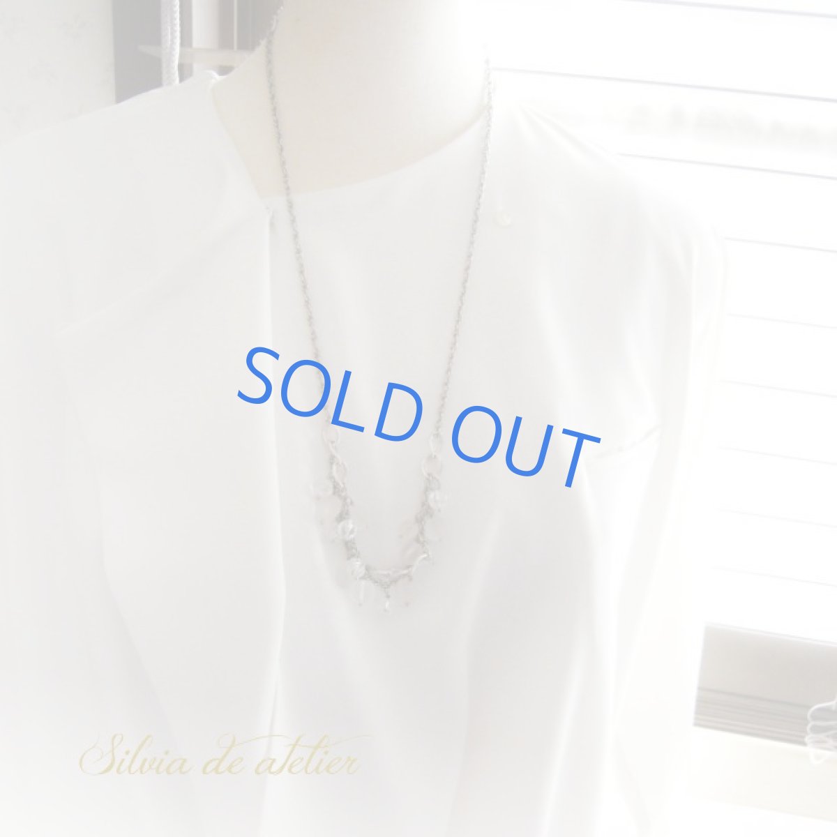 画像5: 1点もの　クリスタル＆フロストクォーツ　ロジウムシルバーネックレス (5)