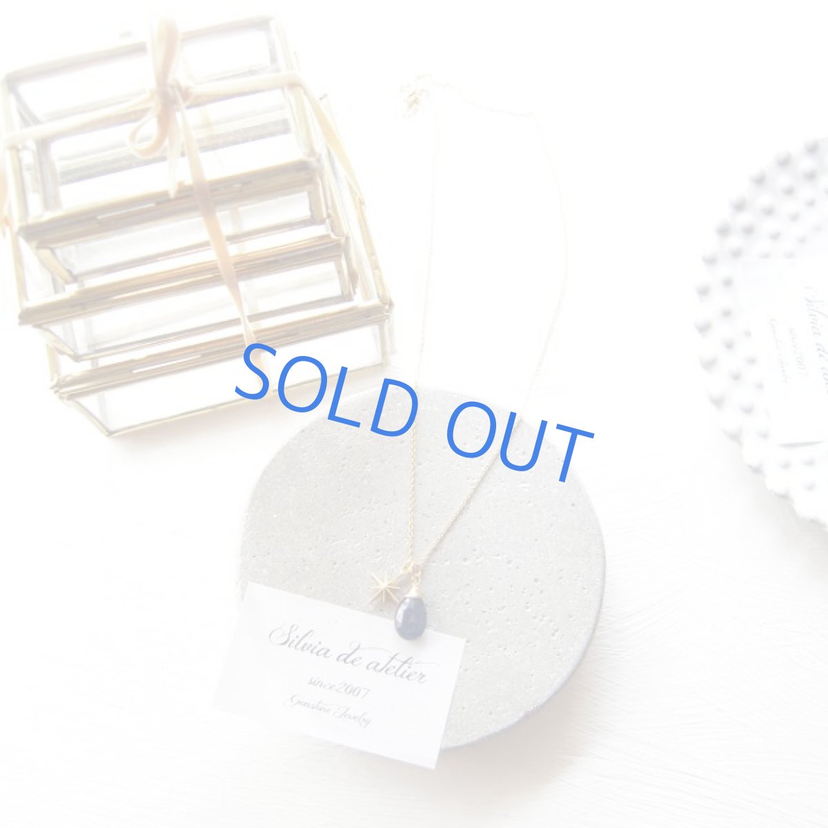 画像4: 在庫僅少 AAA 夜空のサファイア&一等星チャーム 14kgfネックレス (4)