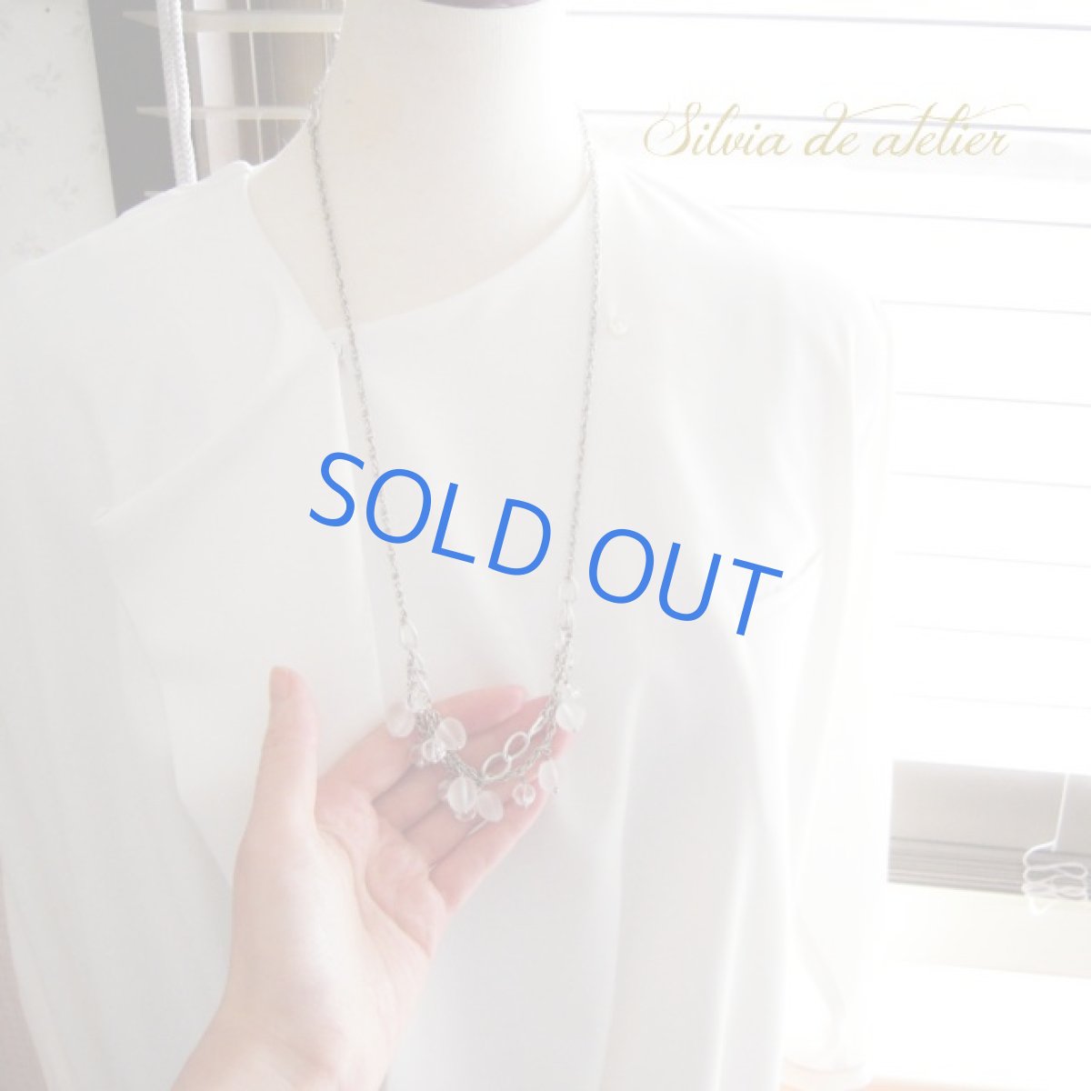 画像4: 1点もの　クリスタル＆フロストクォーツ　ロジウムシルバーネックレス (4)