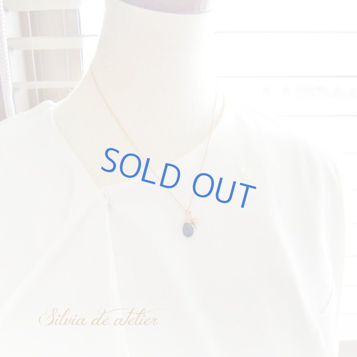 画像7: 在庫僅少 AAA 夜空のサファイア&一等星チャーム 14kgfネックレス (7)