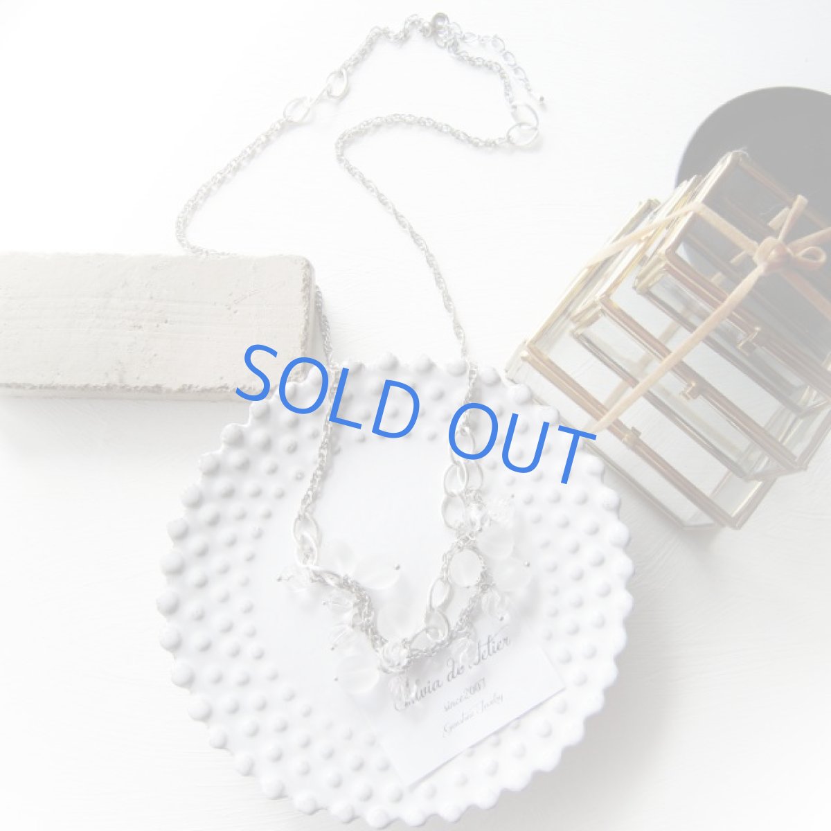 画像3: 1点もの　クリスタル＆フロストクォーツ　ロジウムシルバーネックレス (3)