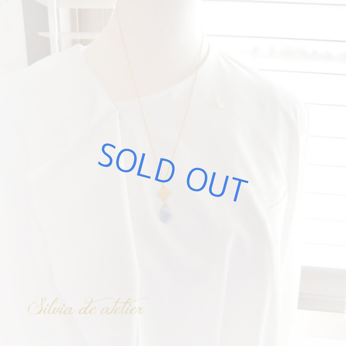 画像6: １点もの　24Kヴェルメイユ　フラワー＆　大粒バイカラー　オレゴン産オーウィーブルーオパール　14kgfネックレス約50cm (6)