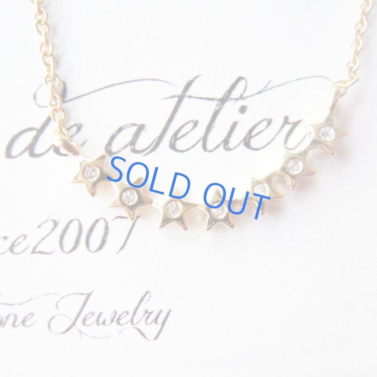 画像2: 16KGP　手をつなぐ星たち　ライン　14kgfネックレス (2)