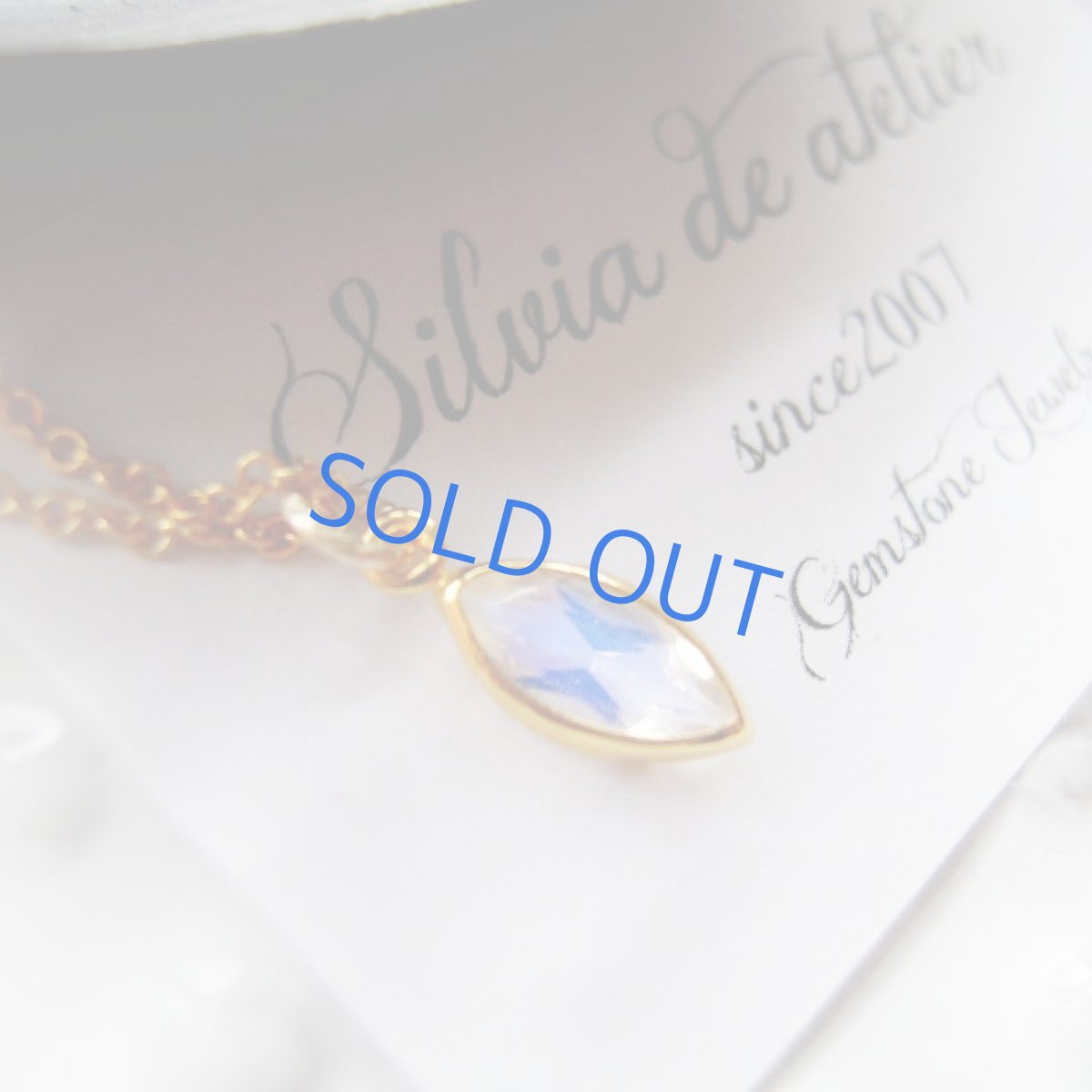 画像6: ＜残り1・販売終了予定＞宝石質ルース　AAAAロイヤルブルームーンストーン　マーキス　14kgfチェーンネックレス (6)