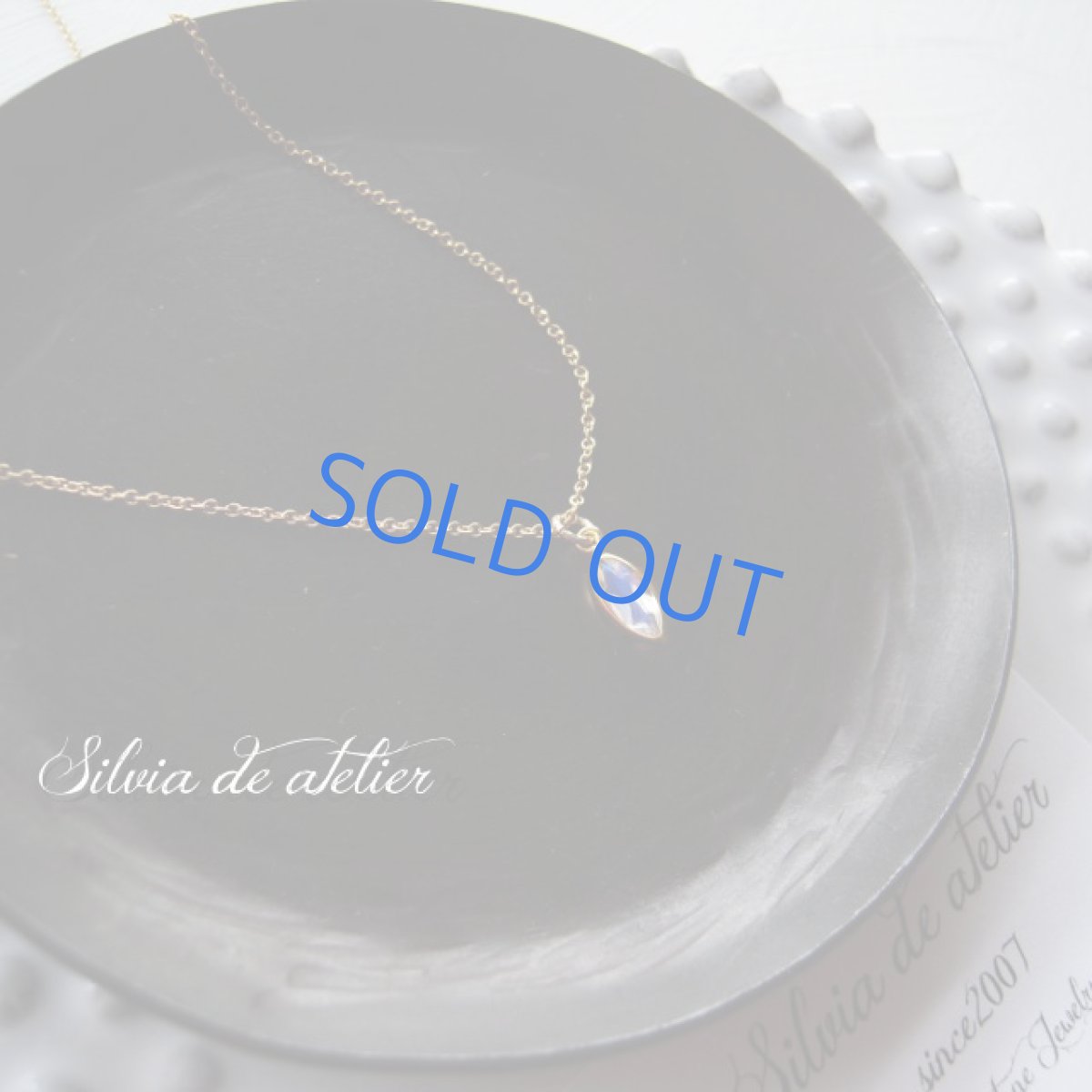 画像4: ＜残り1・販売終了予定＞宝石質ルース　AAAAロイヤルブルームーンストーン　マーキス　14kgfチェーンネックレス (4)