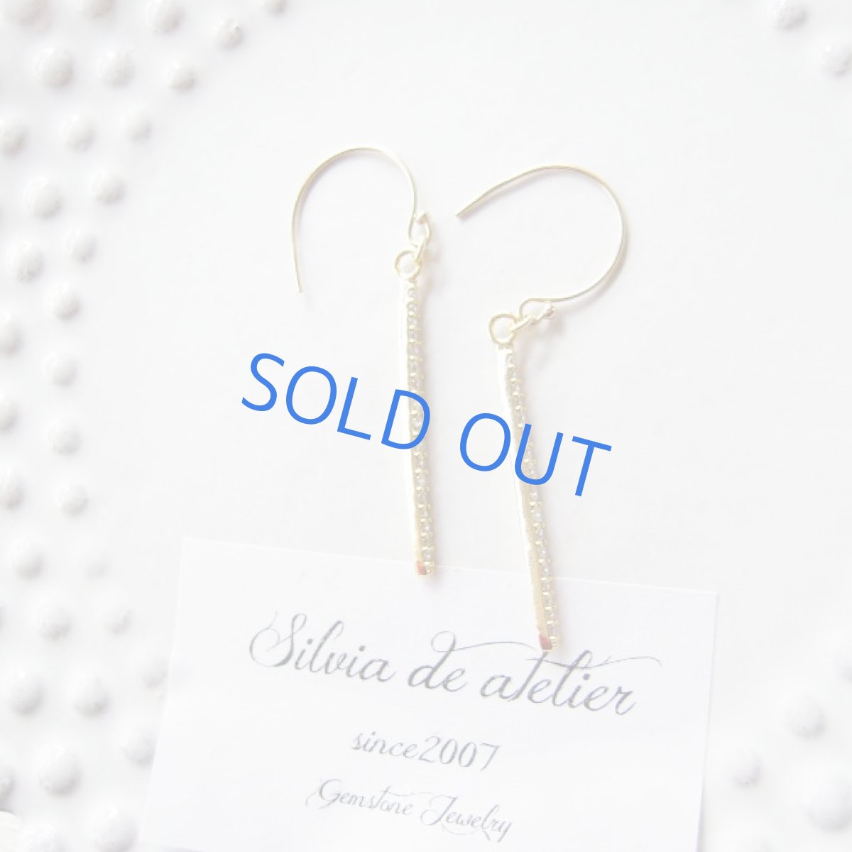 画像4: 限定1　16KGP　ジルコニア付き　ゴールドバー　14kgfピアス (4)