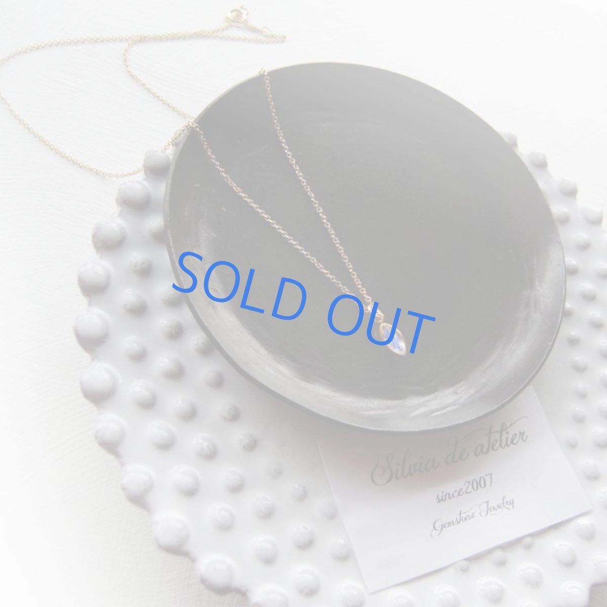 画像5: ＜残り1・販売終了予定＞宝石質ルース　AAAAロイヤルブルームーンストーン　マーキス　14kgfチェーンネックレス (5)