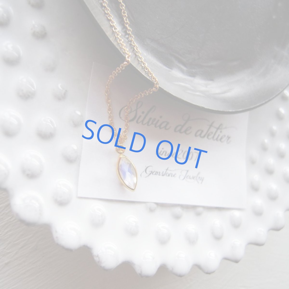 画像7: ＜残り1・販売終了予定＞宝石質ルース　AAAAロイヤルブルームーンストーン　マーキス　14kgfチェーンネックレス (7)