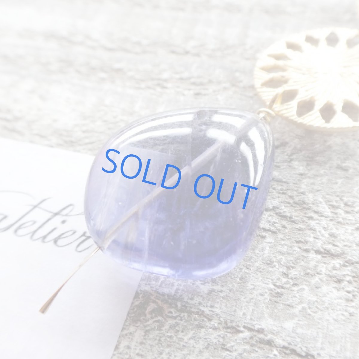 画像4: ＜限定２＞大粒　アイオライトタンブル　Vintage 真鍮チェーンネックレス約50cm (4)