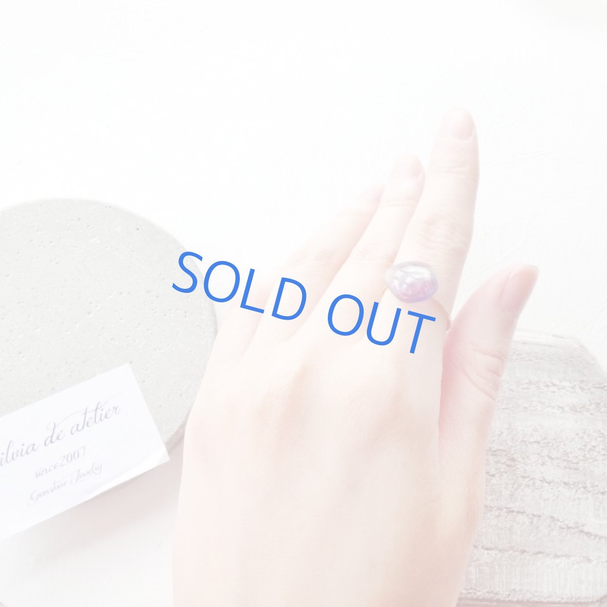 画像5: ＜1点もの・13号＞14KGF　リング　バイカラーフローライト　ファンシーシェイプ (5)