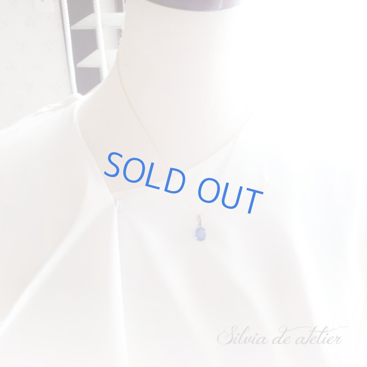 画像7: ＜1点もの・B＞24K仕上げ　ジェムグレード　カラーチェンジ　ブルーフローライト　14kgfチェーンネックレス (7)