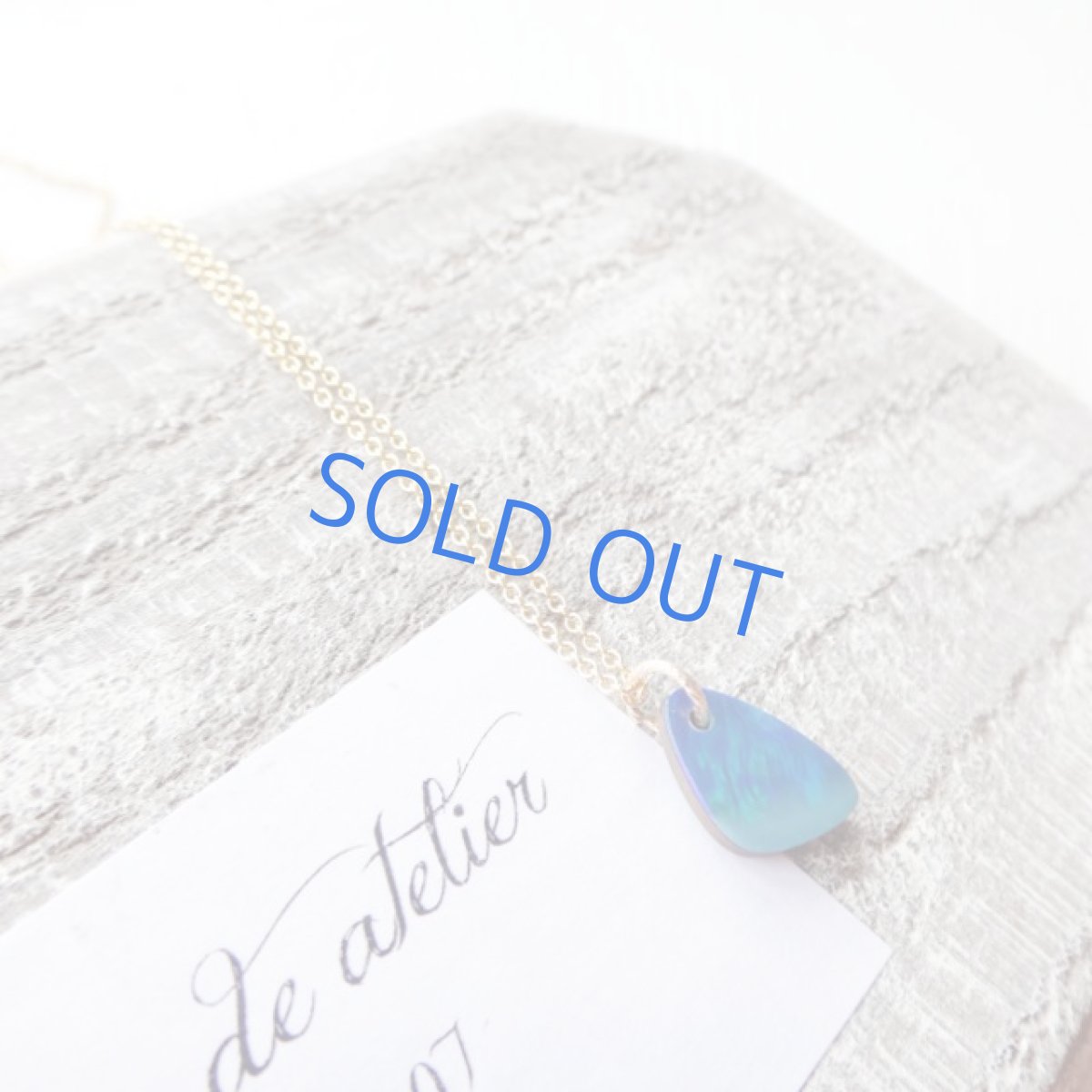 画像6: ＜1点もの・Dサンカク紺＞オーストラリア産　ブルーファイアオパール　タブレット　14kgfチェーンネックレス (6)